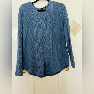 Blue Cable Knit Women's Sweater size L